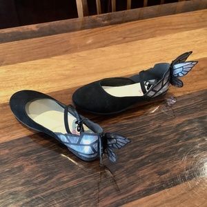 Sophia Webster Mini girls butterfly flats, never worn